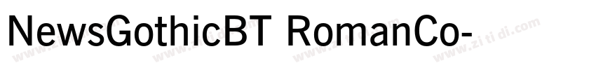 NewsGothicBT RomanCo字体转换